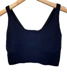 Lululemon Sports Bra Womens Small Black Longline Crop Tank Top Workout Athletic