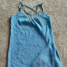 Women's Textured Cami Cover-up Dress - Blue - Size Large