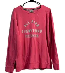 Pink Victoria’s Secret, women’s medium pink everything pullover sweatshirt ￼‎