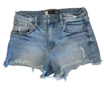 KUT Midrise Raw Edge Denim 2.5" inseam Shorts Women's Size 0 Classic Daisy Dukes