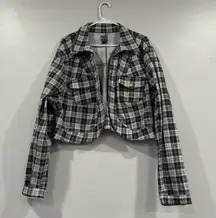 Tripp Plaid Y2K Open Front Jacket Size 4