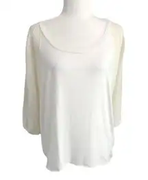 Elie Tahari Women's Silk Blend Boat Neck Blouse Size Medium