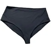 Girlfriend Collective Poolside Bikini Bottom in Black XXL