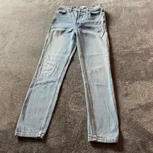 Re/Done High Rise Ankle‎ Crop Light Blue Jeans ( 25 )