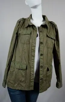 Ashley 26 International Outerwear Jacket Womens Olive Green Utility Size M