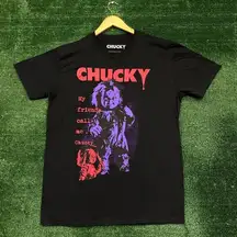 My Friend Calls Me Chucky Neon Tshirt size extra large