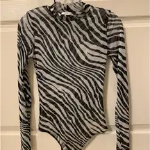 Zebra Bodysuit by Better Be for Forever 21 M