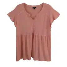 Torrid pinky peach baby doll top 3X
