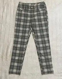 5/$25 Cato Yellow & Gray Plaid Mid-rise Ankle Pull-on Dress Pants Size 8