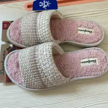 Dearfoams Ombre Stripe Pool Slide Slippers