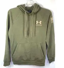 Under Armour mens Long Sleeve Freedom Graphic Pullover Hoodie Green Size S