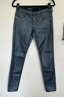 NWOT AG Adriano Goldschmied Shimmery Legging Ankle Super Skinny Pants Size 27