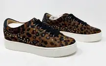 [Joie] Handan Studded Leopard Print Calf Hair Platform Sneakers NWT Sz 40 US 10