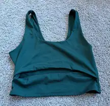 Victoria's Secret Hunter Green Cropped Workout Tank Top Size Large