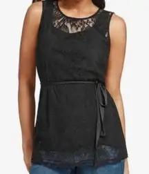 CAbi  Date Night Black Lace Tunic Elegant Romantic Tank Style#942 SZ S