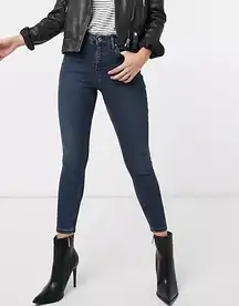 Jamie high rise skinny jean in blue black