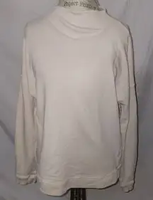 Mate The Label Womens Creme Mock Cowl Neck‎ Sweatshirt Sweater Large