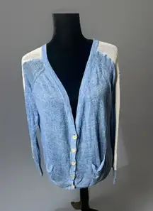 ulla johnson linen cardigan With Cotton Mesh‎ Large