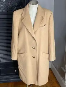 Fleurette Classic Camelhair Camel Long Overcoat Wool Dress Maxi Coat Tan Women 6