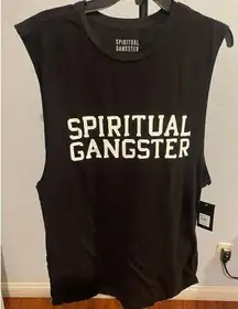 SPIRITUAL GANGSTER BLACK TANK TOP SZ LARGE