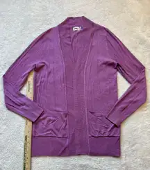 The Pulse Boutique Open Cardigan Sweater Medium Purple