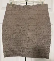 Express Taupe color Snake Print Mini Skirt Size 2