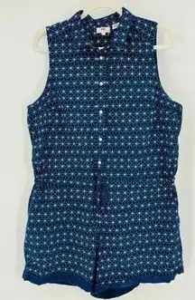 Levi’s Navy/White‎ Shorts Romper With Pockets Size XL