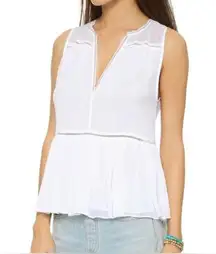 ALICE AND OLIVIA KAILYN SLEEVELESS PEPLUM BOHO BLOUSE