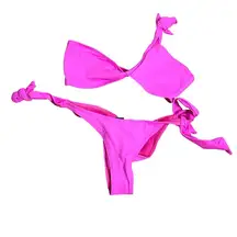 NWT Fredericks of Hollywood Laguna Pink Bikini Set Top & Bottom Size Medium