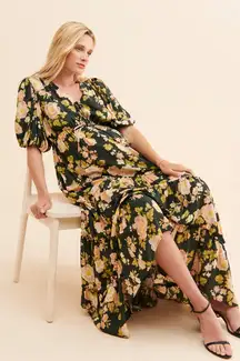 Yumi Kim Maternity Genesis Dress‎ Size M Floral Maxi