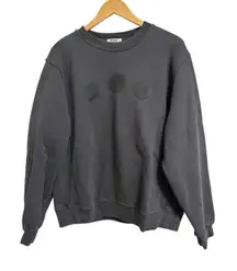 Madhappy unisex black fleece‎ crewneck pullover size Medium