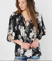Ray of Light Billabong floral top