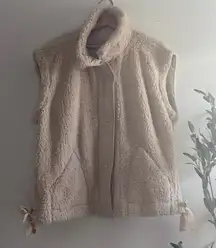 Cozy Beige Sherpa Vest