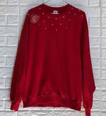 Vintage made in USA Jerzees custom studded sweatshirt‎ women’s size XL