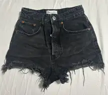 Black Jean Shorts