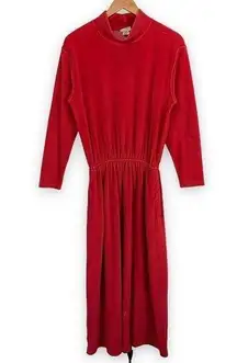 Vintage Ll Bean‎ Velour Maxi Dress