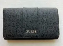 GUESS flap front multi compartment wallet black