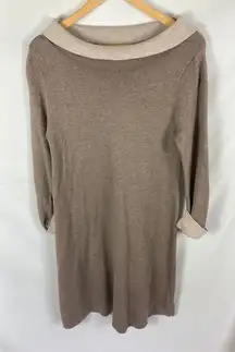 Adrienne Vittadini Two Toned Knit Sweater Dress Size Medium