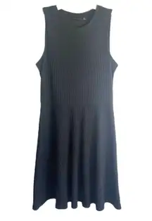 Apt 9 Ribbed Sleeveless Dress Neutral Minimal Fit Flare LBD Conservative Medium