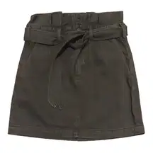 Joe's Jeans 26 Black Denim Mini Skirt‎ Jean Paperbag Waist