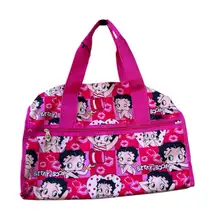 Betty Boop Printed Pink Red‎ Y2K Travel Overnight HandBag New