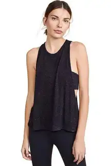 Koral Venus Wire Tank Top Side Cutouts Pullover Top Black XS