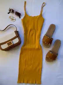 Mustard Bodycon Dress