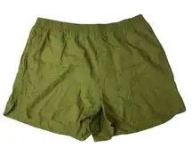 ABOUND Linen Blend Olive Green Pull‎ On Shorts Elastic Waist Size XL Summer