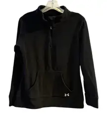 Under Armour Black Fleece 1/4 Zip Pullover Sweatshirt Semi Fitted XS