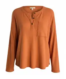 Madewell Burnt Orange Long Sleeve Henley