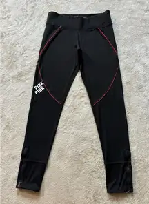 VICTORIA'S SECRET PINK‎ Ultimate Yoga Leggings Pants Black Red Size M