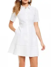 Poplin Lattice Shirt Dress