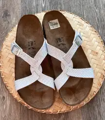 Birki’s by Birkenstock blue gingham‎ sandals