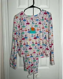 NEW Posh Peanut Adalyn 2 Piece Pajamas Womens Large Ballerina Snowflake